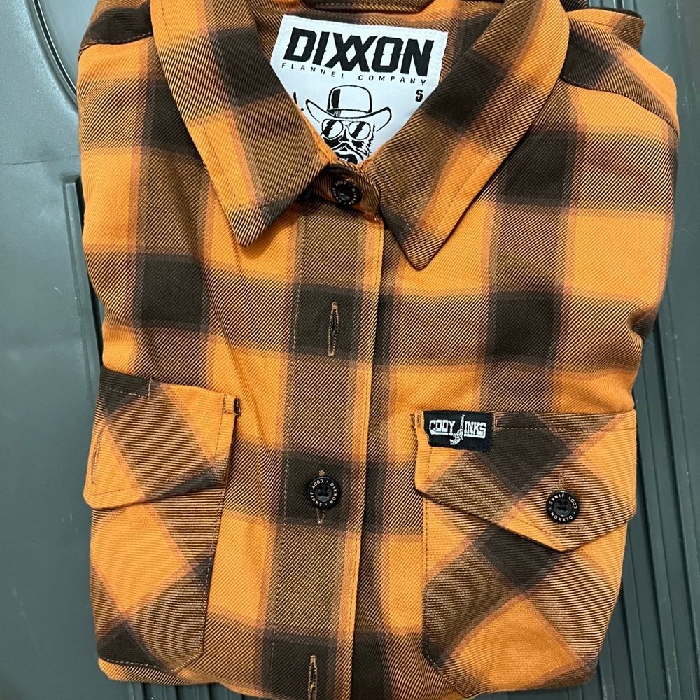 DIXXON Classic Orange and Black Flannel Shirt